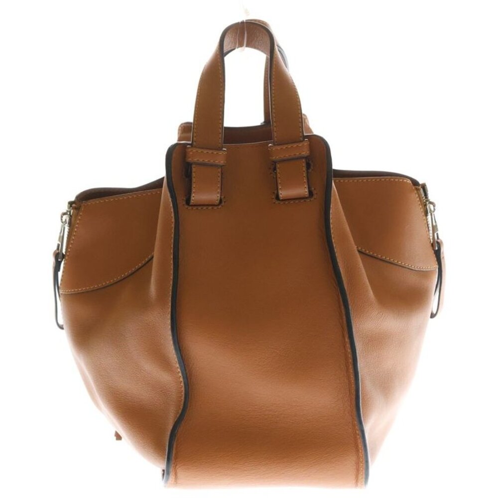 ★SOLD★ Loewe Hammock Shoulder Bag Handbag Leather Brown Small Silver Hardware - Picture 2 of 6